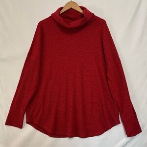 TIME AND TRU Red Turtleneck Top Size XXXL